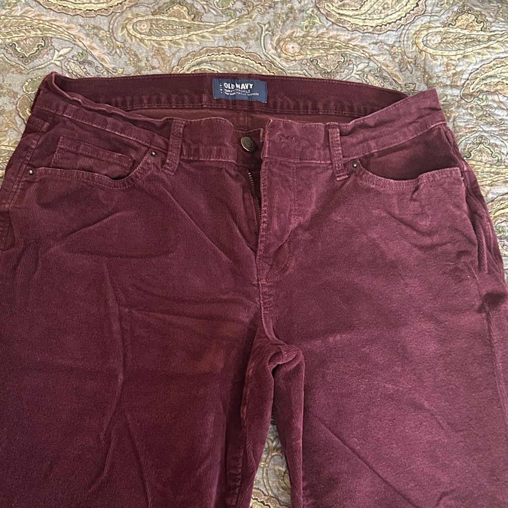 Old Navy Maroon Corduroy Trousers
